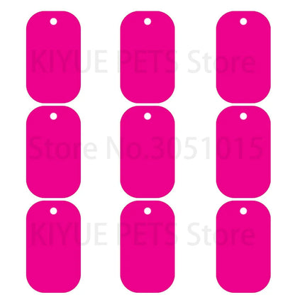 100Pcs Dog Tag Military Pet Id Tags Aluminum Name Pendant Blank Dog Tags Personalized Customized Dog Tag