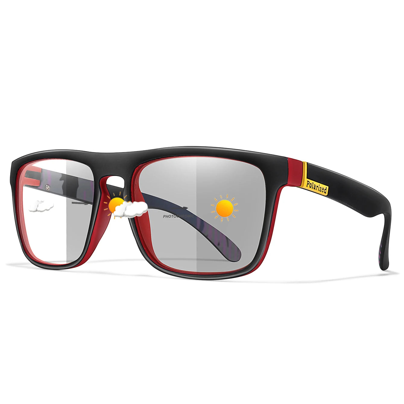Fashion Polarized Color Changing Cycling Sunglasses Men Night Vision Car Driving Sunglass Dirt Bike Motorcycle  Glasses