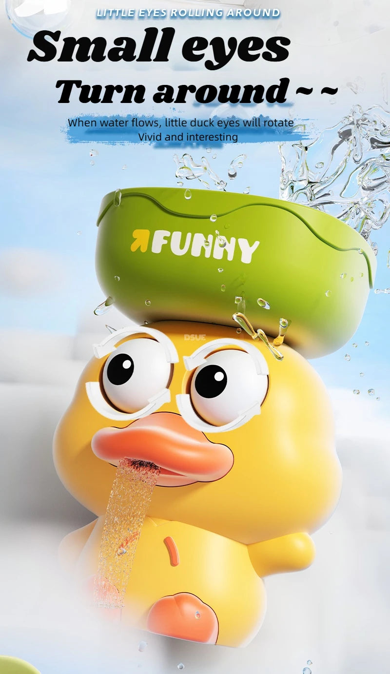 Duck/Flower Shape Baby Bath Toy Play Water in Lion Waterwheel Children Fun in Shower Bathtub with Suction Cup in Kid Gift