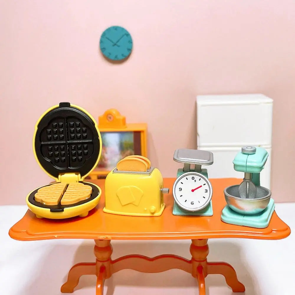 Cooking Set 1:12 Rice Cooker Kitchen Furniture Model Pretend Game Dollhouse Miniature  Scene Cake Toy Children Birthday Gift