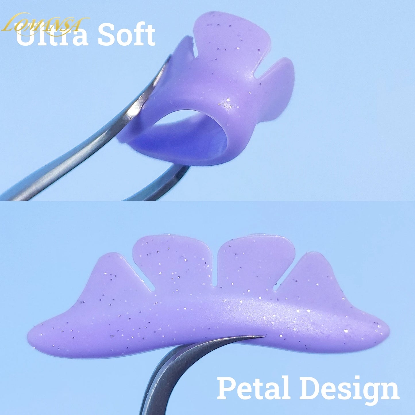 Lomansa 1 Pair Silicone Glitter Butterfly Lash Lift Pad Eyelash Perm Rod Shield Lash Lifting 3D Eyelash Curler Accessories Tool