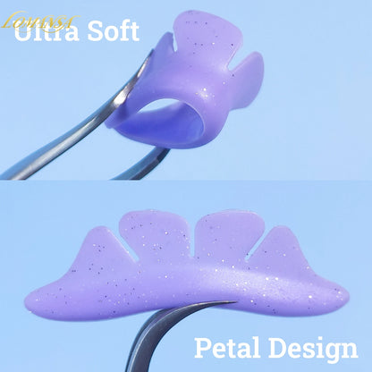 Lomansa 1 Pair Silicone Glitter Butterfly Lash Lift Pad Eyelash Perm Rod Shield Lash Lifting 3D Eyelash Curler Accessories Tool