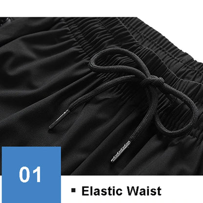 Newest Summer Shorts Men Gym Sport Running Fitness Workout Man Short Pants Breathable Quick-drying Drawstring Men's Shorts Black