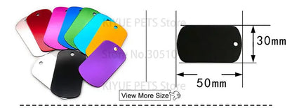 Personalized Random Mix 20pcs Aluminum Pet Dog Tag Nameplate Pedant For Cat Collar Ring Anti-Lost Accessories