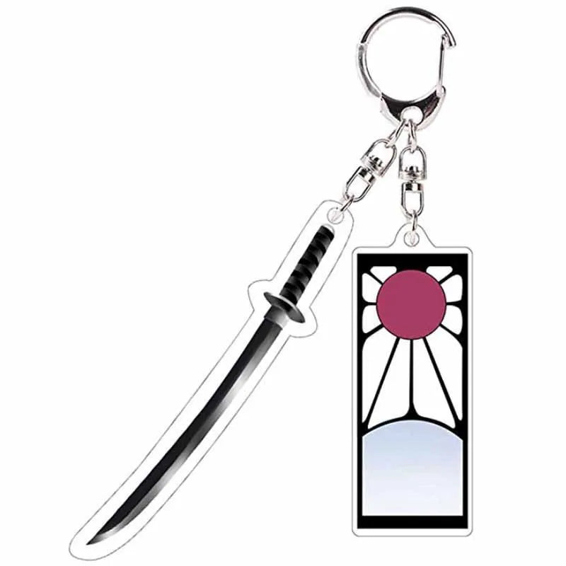 Demon Slayer doll toy Kimetsu No Yaiba Blade of Ghost Keychain Acrylic Pendant Car Key Chain Fans kids Xmas Gift Anime Jewelry