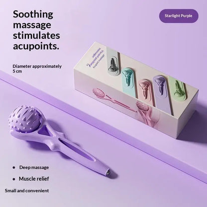 ♥Acupoint Massage Roller with Steel Balls - Handheld Body Massager for Circulation & Muscle Relief