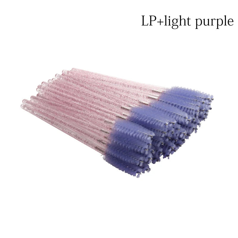 100/200pcs Crystal Eyelash Makeup Brush Eyelashes Extension Microbrush Mascara Applicator Spoolie Brushes Lash Tech Supplies