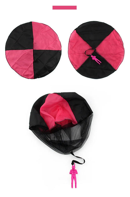 1pcs Hand Throwing Parachute Outdoor Funny Toys Game Play Toys for gift Parachute Sport with Mini Soldier Toys