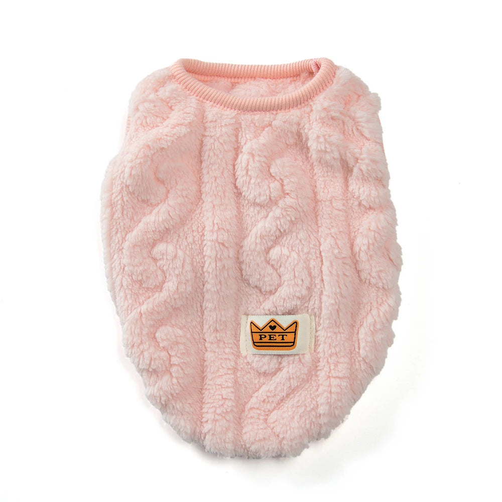 Fleece Warm Dog Cloth Sleeveless Soft Cozy Plush Vest Puppy Winter Overall for Small Medium Pet Sweatshirt  for Dog and Cat