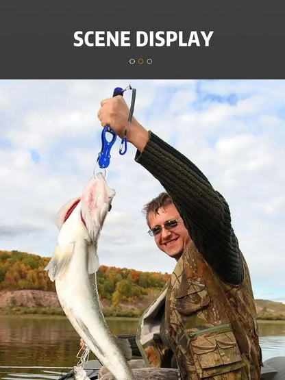 Fishing Lip Gripper Fish Plier Hand Grip Portable Aluminum Alloy Fishing Grip Hook Gripper With Weight Scale Fishing Accessories