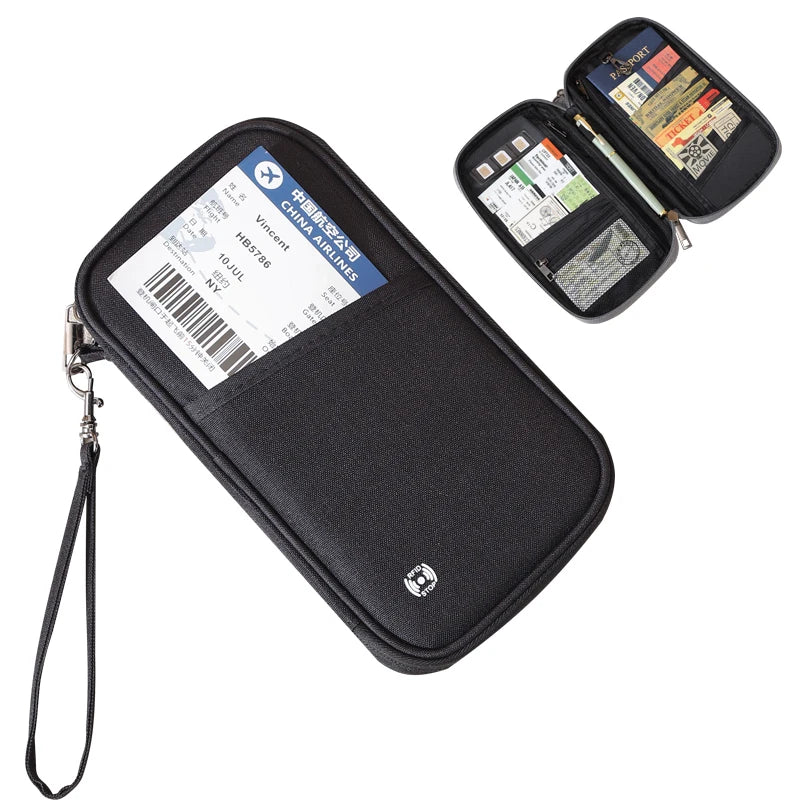 Passport Holder Bag Family Rfid Blocking Passport Wallet Travel Essentials Wallet Travel Document Organizer Credit Cards Case