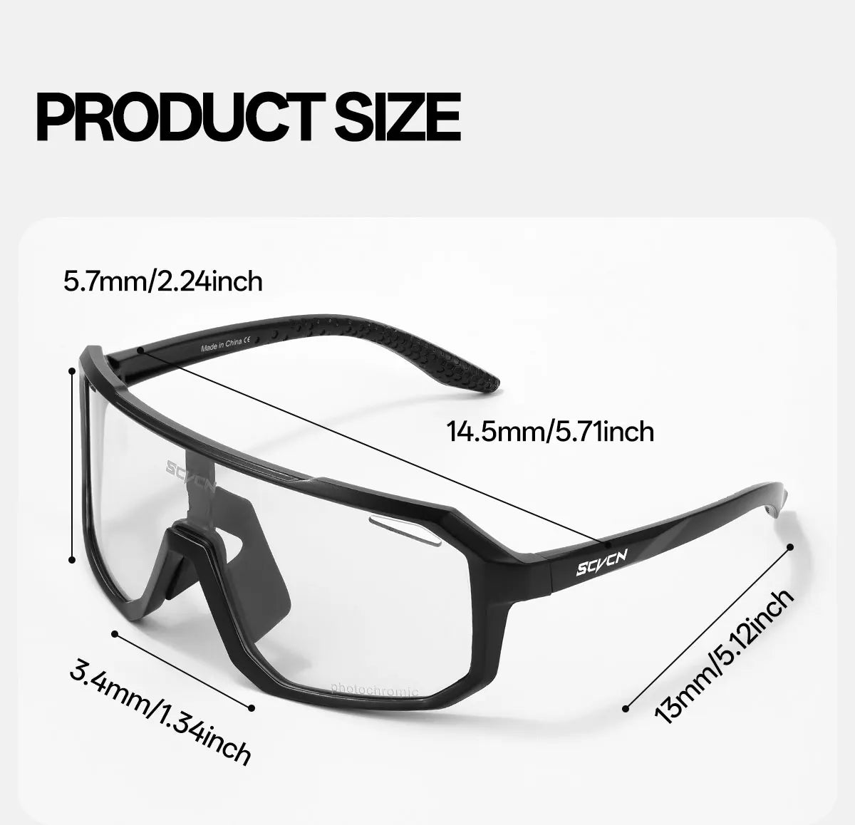 SCVCN New Riding Cycling Sunglasses Outdoor Sports Running Goggles Men's Mtb Bicycle Glasses Women Cycling Eyewear 1 Lens