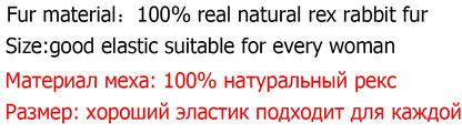 Women Handmade Stretch 100% Real Rabbit Fur Scarf Knit Genuine Rex Rabbit Fur Headbands Girls Natural Rabbit Fur Ring Scarves