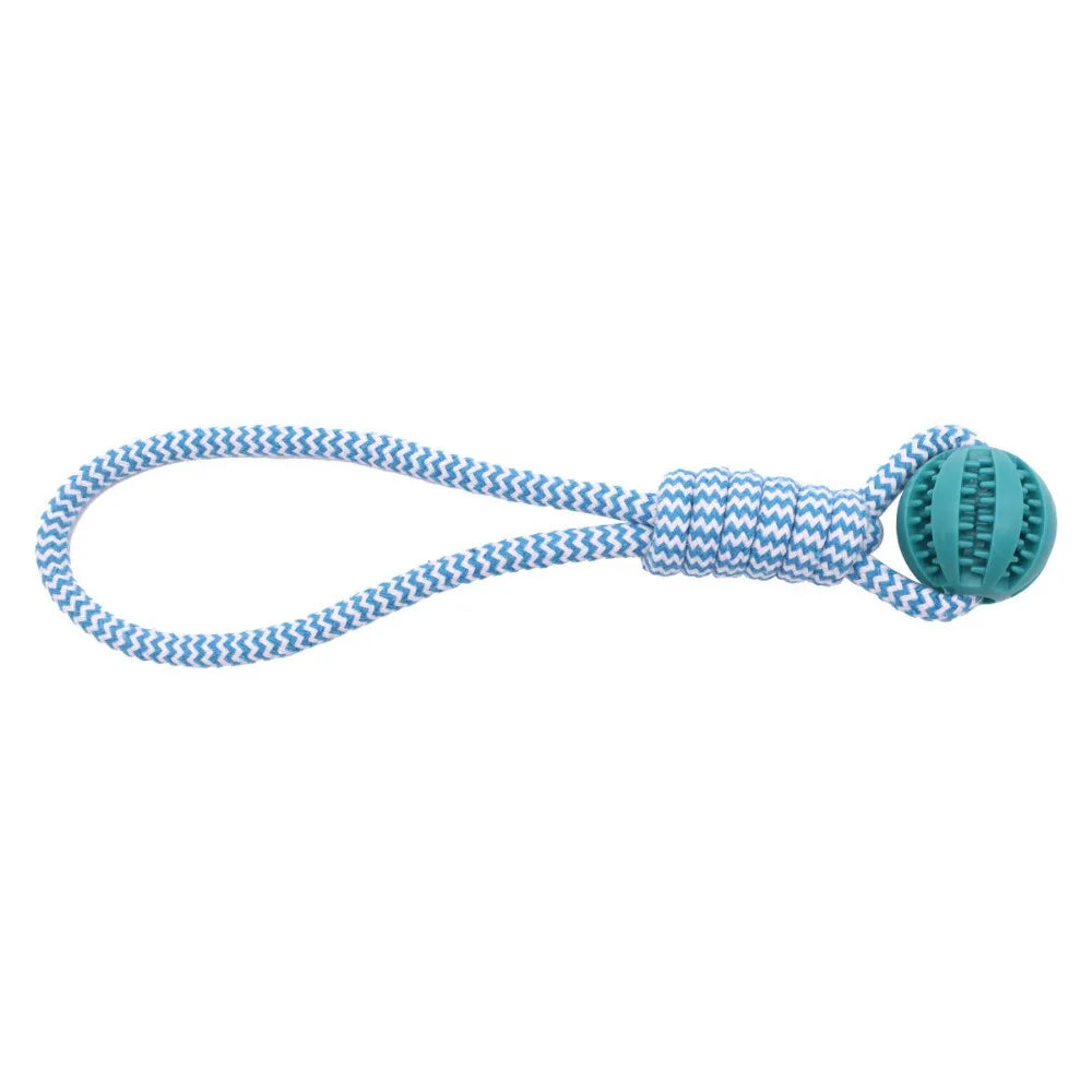 Dog Hollow Ball Toy Rubber Chew Toys for Dogs Cleaning Teeth Molar Bite Resistant Toy with Bell Puppy Training Game