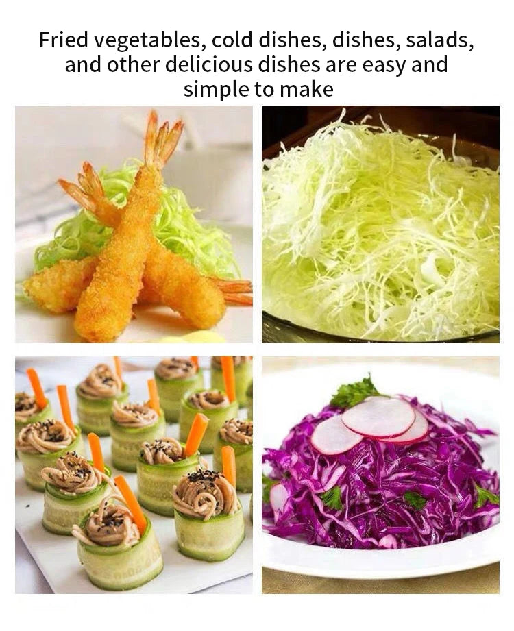 3PCS multifunctional vegetable shredder - wide mouth, easy to chop vegetables - perfect for kitchen preparation