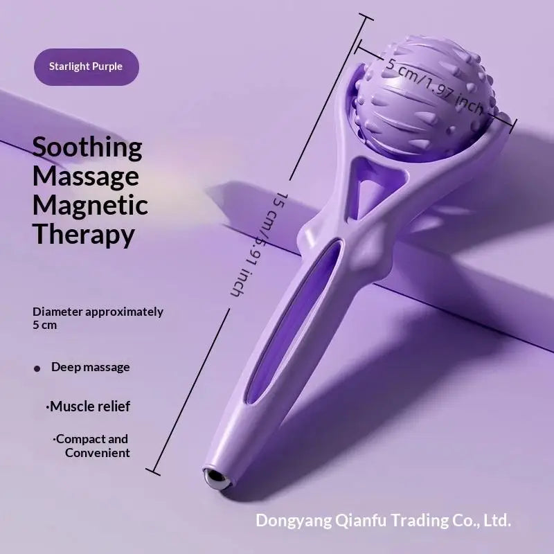 ♥Acupoint Massage Roller with Steel Balls - Handheld Body Massager for Circulation & Muscle Relief