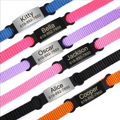 Custom Cat Dog ID Personalized Pet Collar Tag Engraving Charm Name Pendant Bone Necklace Puppy stainless steel Pet Accessories