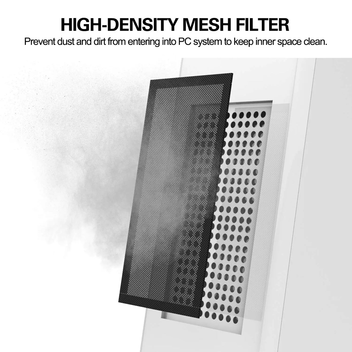 12x12cm 12x24cm Dust Filter For Computer Cooler Fan, Magnetic Frame PC Fan Dust Mesh PC Cooler Filter Dustproof PVC Cover