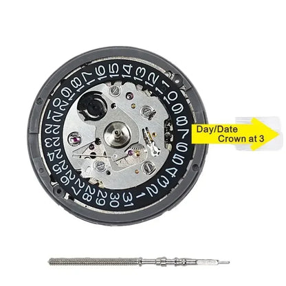 Japan Genuine NH35 Automatic Mechanical Movement High Accuracy 24 Jewels Mod Watch Replacement NH35A Date at 3H 3.8H 6H