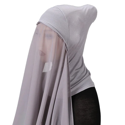 Full Cover Inner Muslim Chiffon Hijab Instant Scarf Islamic Cap Head Wear Caps Underscarf Bone Bonnet Headcover