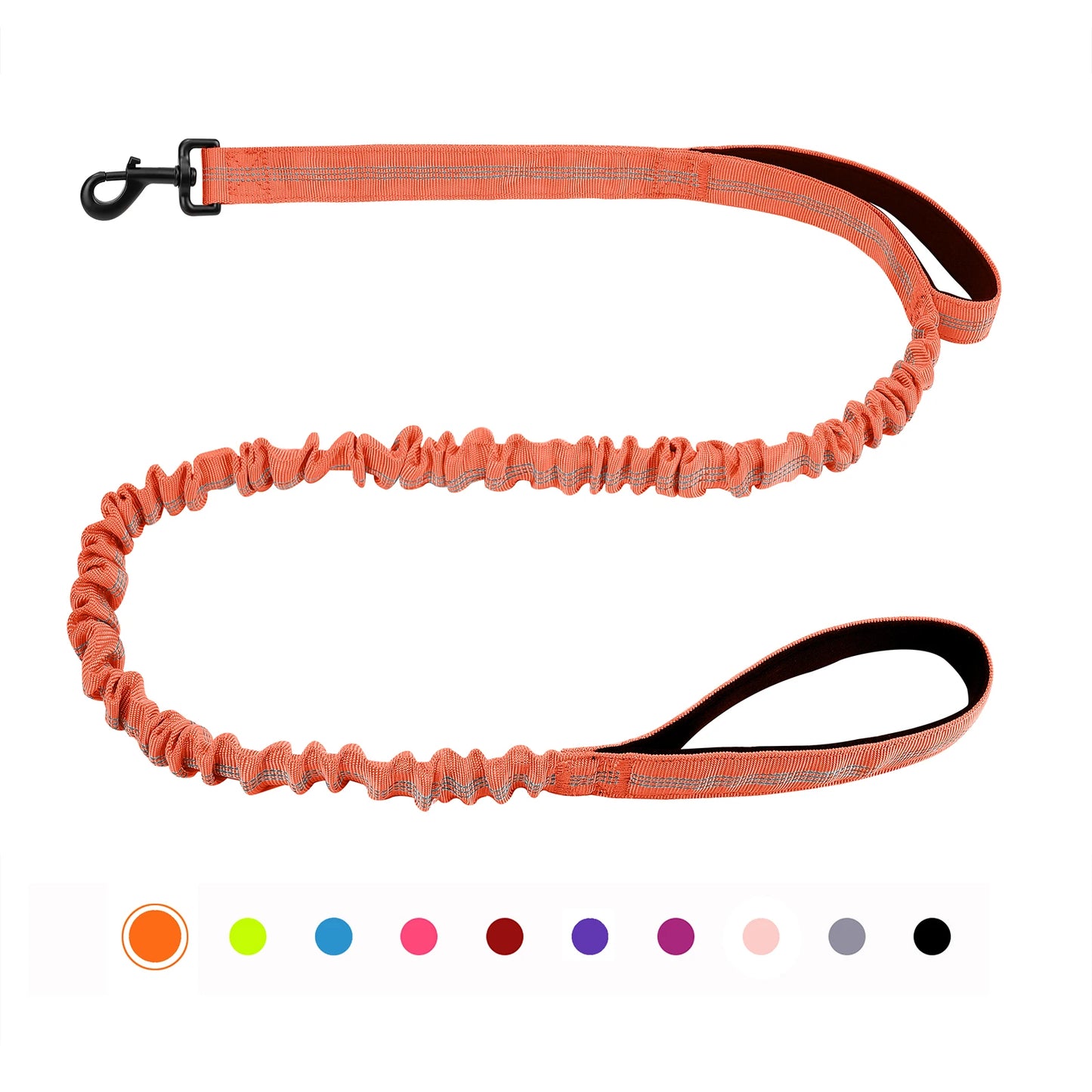 Bungee Dog Leash, Heavy Duty Dog Leash with Shock Absorption, 2 Padded Handles Training Leash, Improved Dog Safety and Comfort