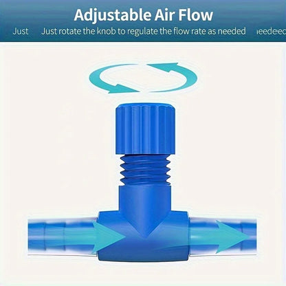 Aquarium Air Control Valve, 4pcs, Adjustable One-Way Air Flow Regulator, Fish Tank Accessories