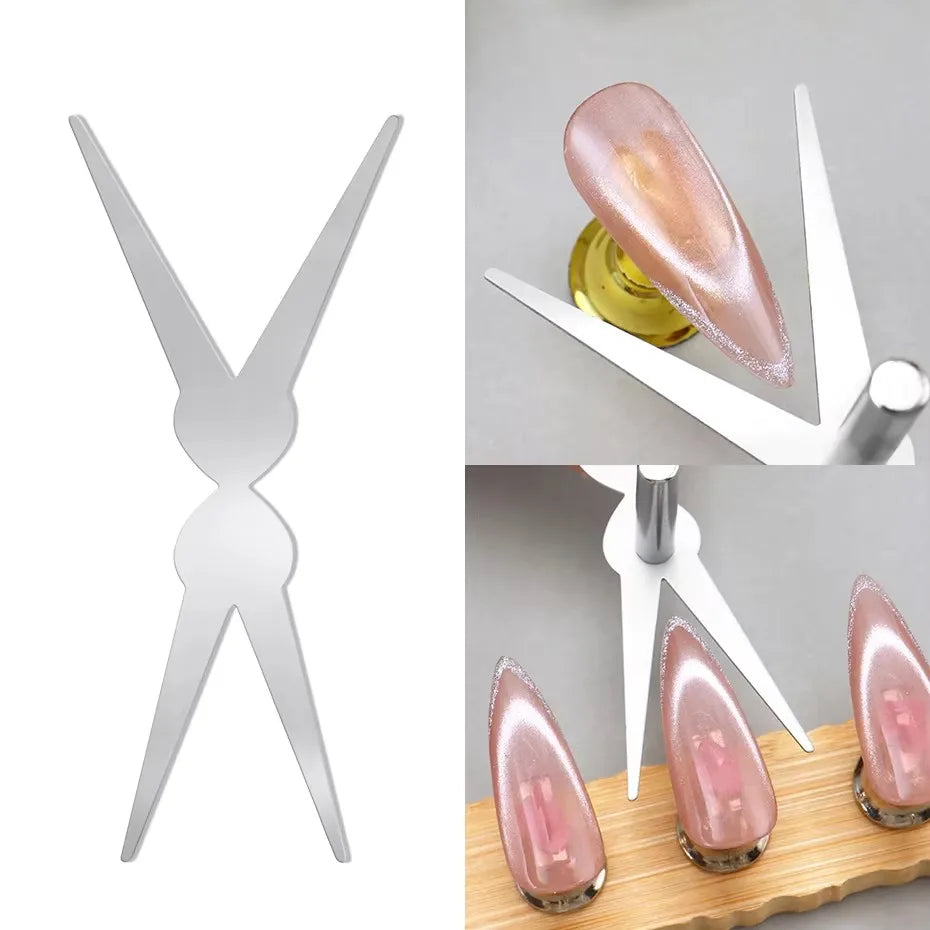6Pcs Nail Magnet Tool Set Cat Eye French Tips Cat Eye Heart Magnets Nail Magnet Stick Cat Eye Gel Polish Magnets Tools Manicure