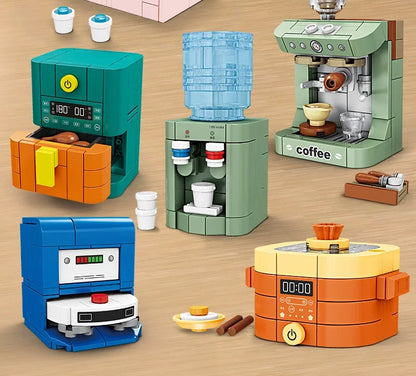 Pretend Play Home Appliance Building Blocks Kids Toys Birthday and Holiday Gift Mini Appliances Set Including Fan Computer Stove