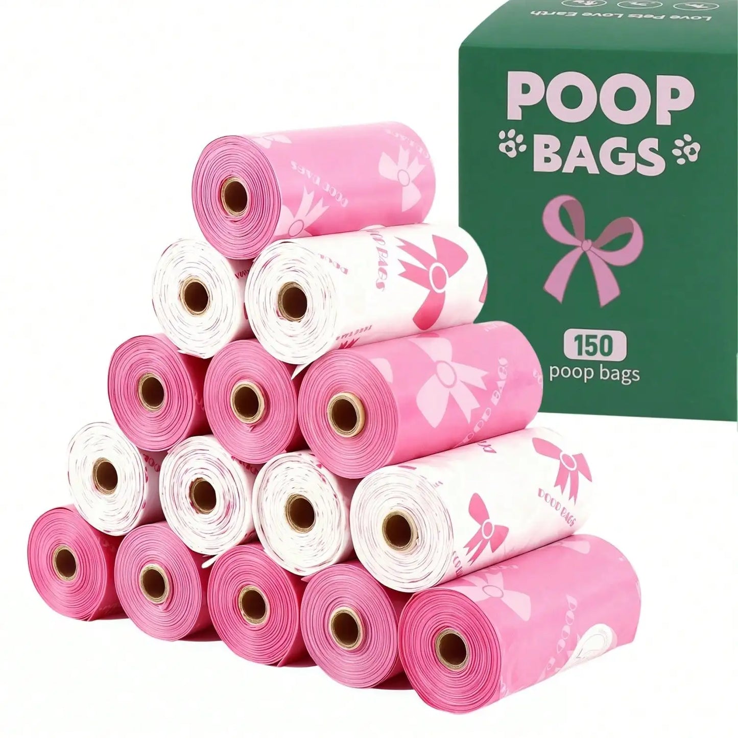 180PCS Dog Waste Bags Thick Leakproof Pet Poop Bags with Easy Carry Rolls for Dogs Cats Walking Outdoor Cleaning