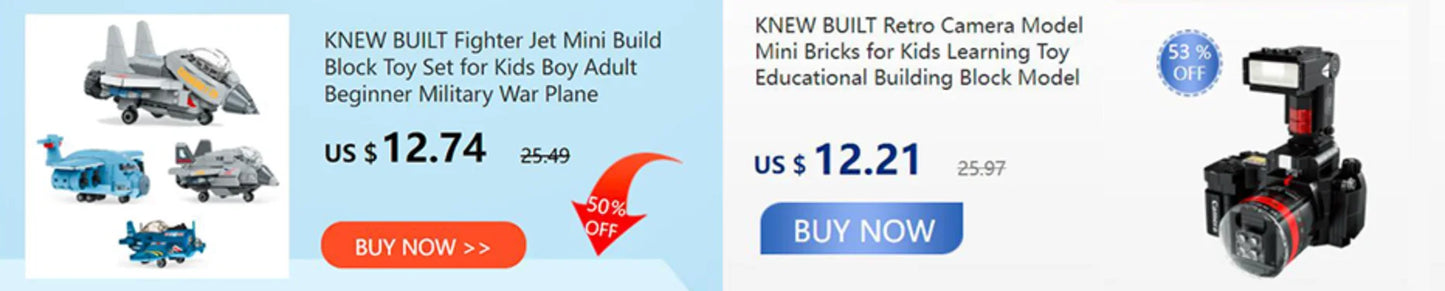 KNEW BUILT Mini Tank Building Blocks Kid Learning Toys Educational Bricks Military Model Construction Set for Children Gift