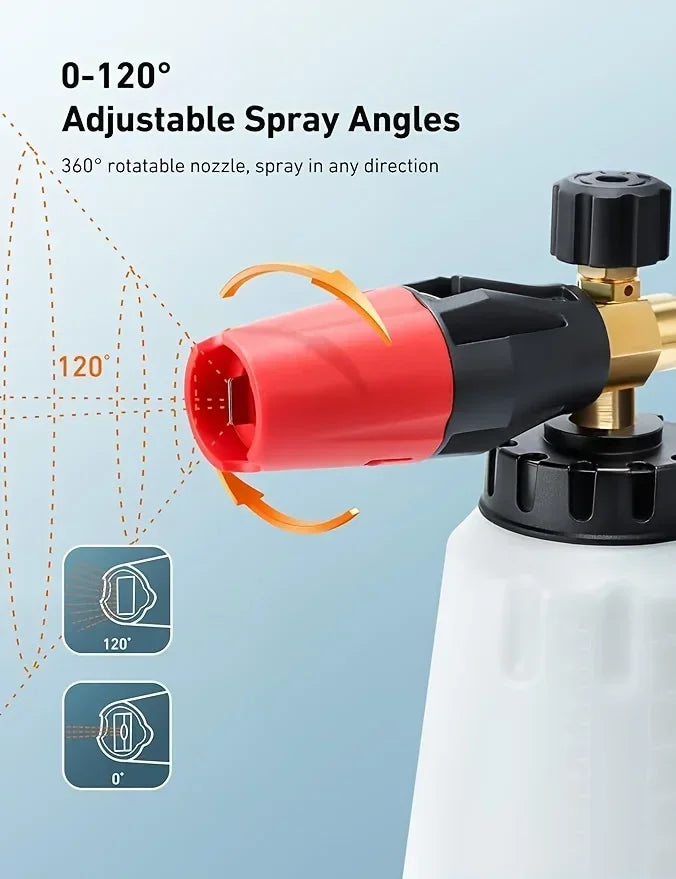 High Pressure PA Foam Cannon  Adjustable Foam sprayer Snow Foam Gun Car Washing Accessories Cleaning Kit for Pressure Washers