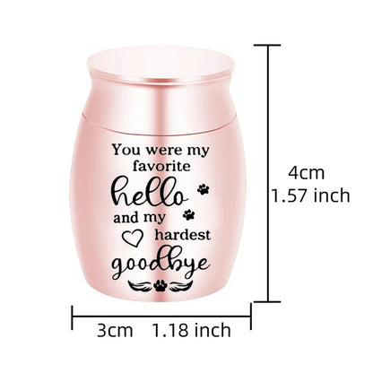 Small Urns for Human Ashes Mini Urn for Ashes Dog paw print Keepsake Urns for Ashes for Sharing Memorial Ashes Holder