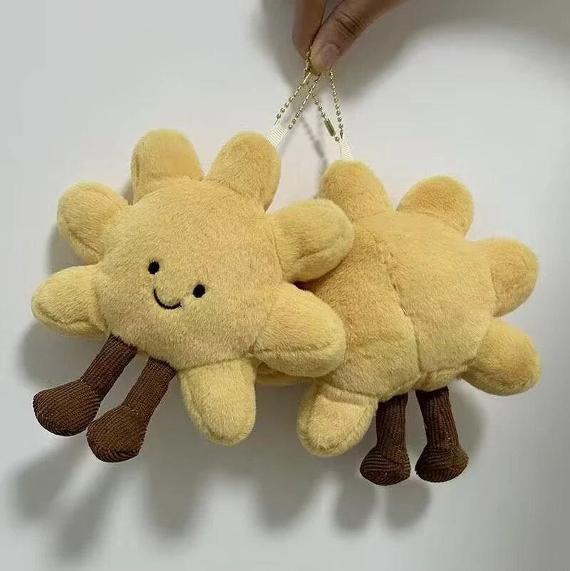 High Quality 13cm Yellow Sun Plushie Pendant Stuffed Cute Plush Toy for Girls Bedroom Decor Bag Car Key Chain Birthday Gifts