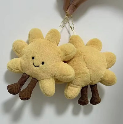 High Quality 13cm Yellow Sun Plushie Pendant Stuffed Cute Plush Toy for Girls Bedroom Decor Bag Car Key Chain Birthday Gifts