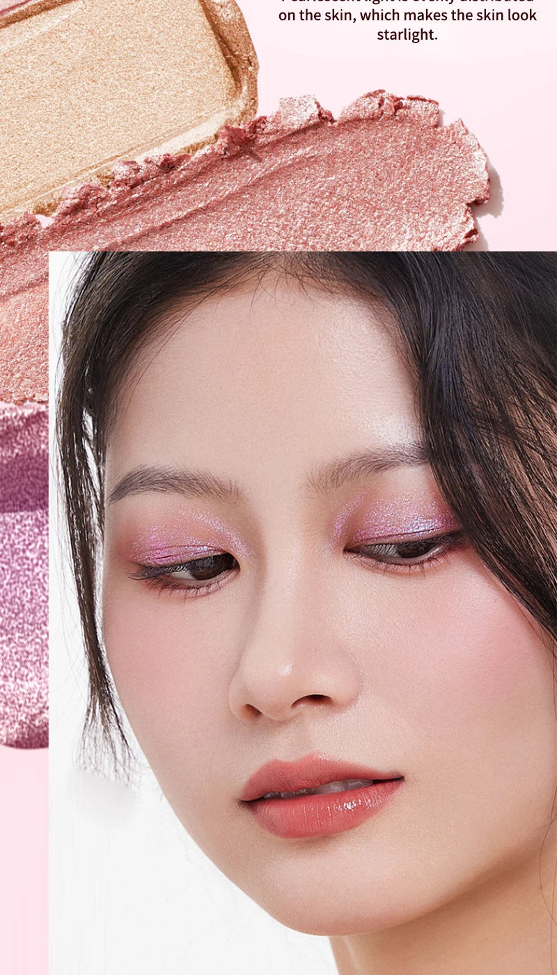 Water-Gloss Jelly Eyeshadow Stick Is a One-Swipe Makeup Highlight Eyeshadow Stick with Pearl Shimmer in Multiple Colors. Luminous Highlight Eyeshadow Stick Is a Two-Use Stick for Eyebrows. Waterproof Effect That Lasts Long an