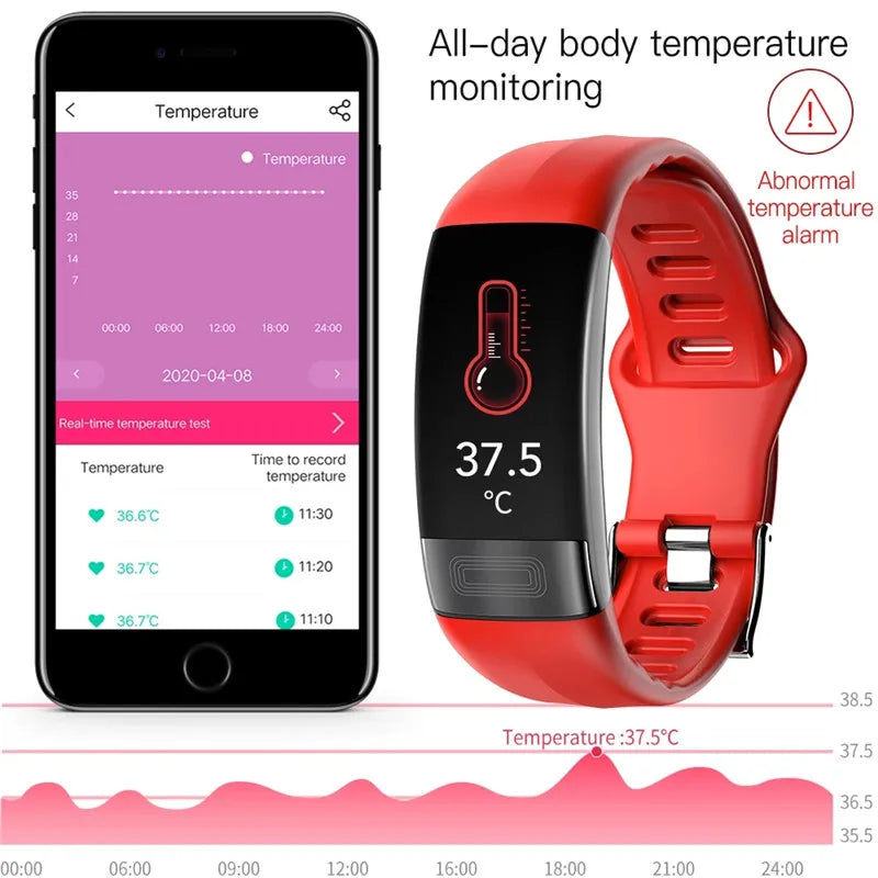ECG+PPG Smart Wristband Fitness Tracker for Women Men Calorie Blood Pressure Waterproof Sport Smartband Health Smartwatch