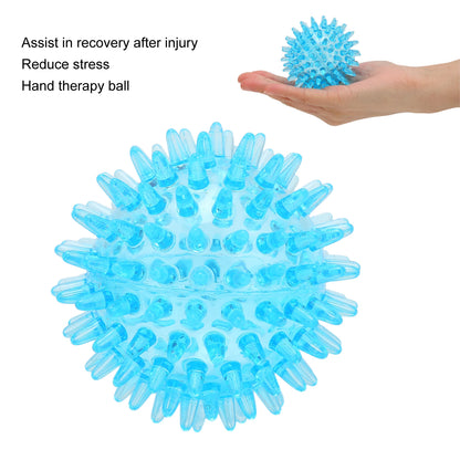 Spiky Ball Hollow Soft Transparent Strength Recovery Exercise Stress Relief Massage Ball for Hand Wrist