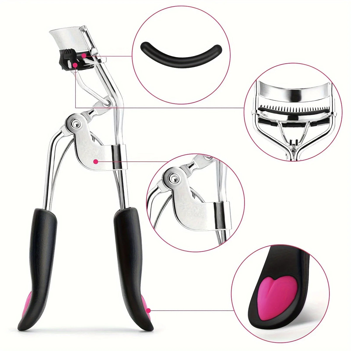 7/15pcs Eyelash Curler Set With Replacement Pads For Women Eyelashes Curling Tweezers Clips Lash Mascara Wands Brush Makeup Tool