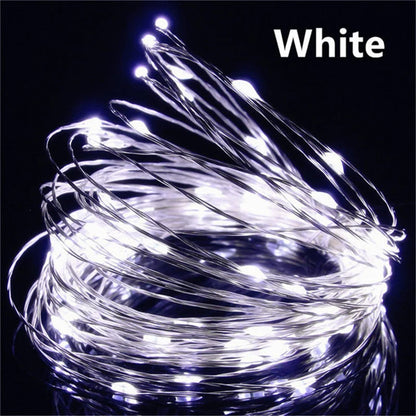 USB Led Fairy Lights Copper Wire String 1/2/3/5/10/20M 200LED Holiday Lamp Garland For Christmas Tree Wedding Party Decoration