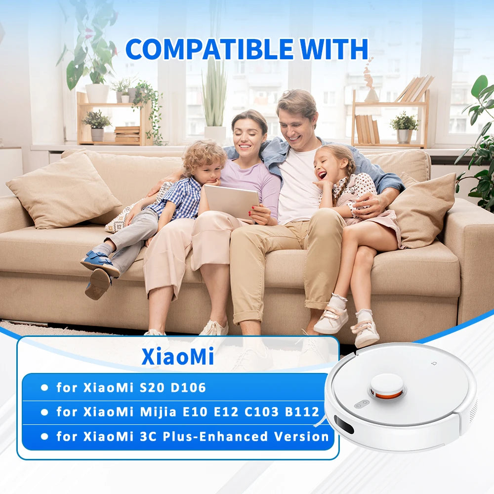 HEPA Filter For Xiaomi E12 E10 B112 S20 D106 E10C 3C Plus C103 3C Enhanced Robot Vacuum Cleaner Replacement Spare Parts