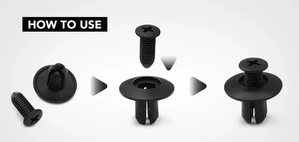 Car Bumper Fender 8mm Hole 1000/500/50Pcs Plastic Rivets Fastener Screw Door Trim Panel Retainer Fastener Clips Car Accessories