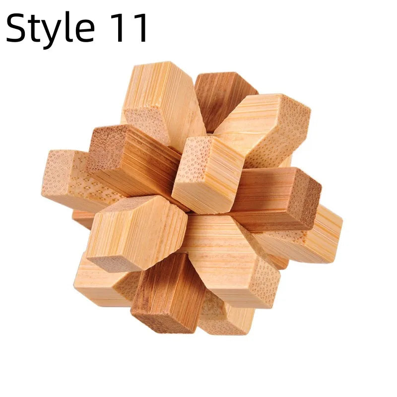 New Wooden Kong Ming Lock Lu Ban Lock IQ Brain Teaser Educational Toy Children Montessori 3D Puzzles Game Unlock Toys Kid Adult