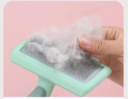 Dog Brush Stainless Steel Dogs Combs Massage Dog Grooming Brush Pet Hair Remover Cleaning Tools Soft Handle Cat Comb Brush Cat