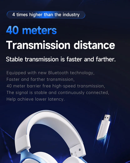 MCHOSE V9 pro E-Sports Headset with Microphone Tri-Mode Gaming USB Wireless 7.1 Channel Surround Sound Portable Audio Headphones