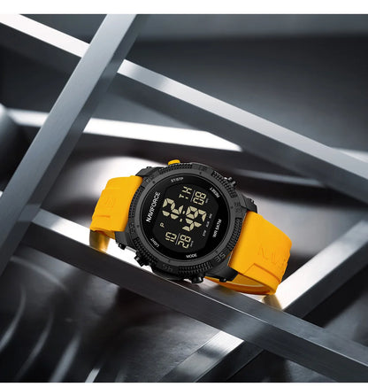 NAVIFORCE Brand Original Men Fashion Watch Water Resistant Personality Wristwatches Luxury Silicone Strap Electronic Clock 2024