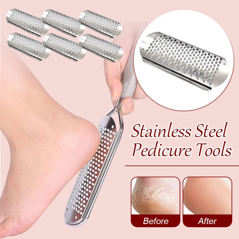 6Pcs Foot File Callus Remover Tool for Dead Skin Removal Home Pedicure Tools Foot Rasp Callus Remover Feet Heels Grater File