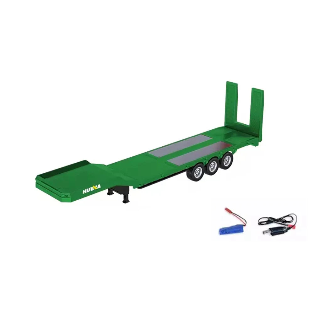 HUINA 1501 770S 1/18 19CH 2.4G RC Alloy Tractor Truck Engineering Trailer Truck with Light and Sound Toys for Boys Adults Gifts