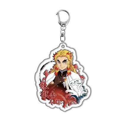 Demon Slayer doll toy Kimetsu No Yaiba Blade of Ghost Keychain Acrylic Pendant Car Key Chain Fans kids Xmas Gift Anime Jewelry