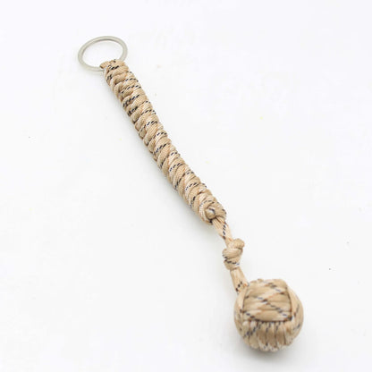 Outdoor Self Defense Key Chain Emergency Survival Protecting Monkey Fist Steel Ball Bearing Parachute Lanyard Camping Paracord