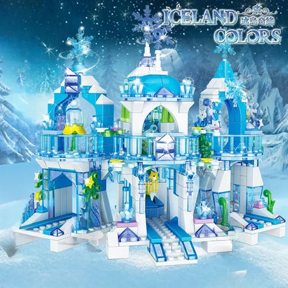 Friends Princess Luxury Ice Castles Building Blocks Playground House Movies Bricks Classic Figures Set Toy for Girls DIY Gift